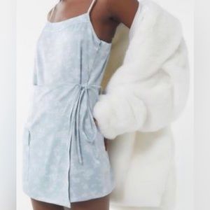 Urban Outfitters light blue floral romper